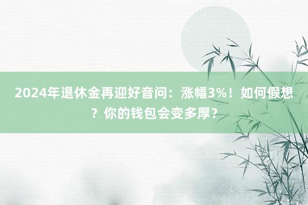 2024年退休金再迎好音问：涨幅3%！如何假想？你的钱包会变多厚？