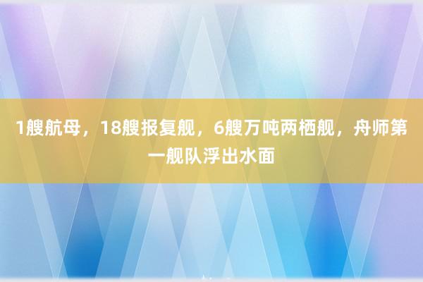 1艘航母，18艘报复舰，6艘万吨两栖舰，舟师第一舰队浮出水面