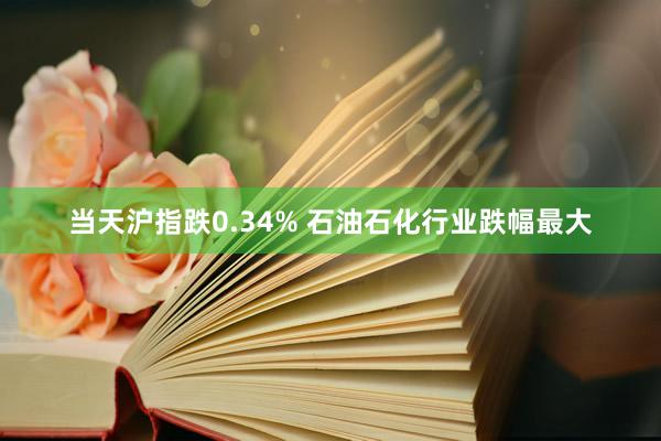 当天沪指跌0.34% 石油石化行业跌幅最大