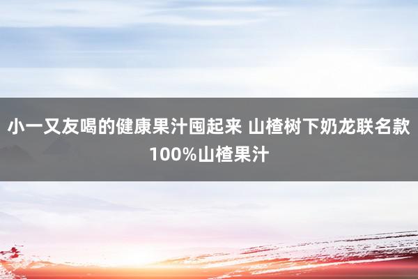 小一又友喝的健康果汁囤起来 山楂树下奶龙联名款100%山楂果汁