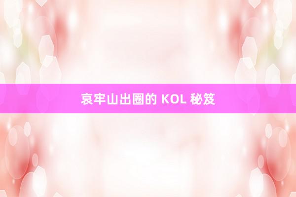 哀牢山出圈的 KOL 秘笈